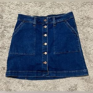 J.Crew Mercantile button up Jean skirt